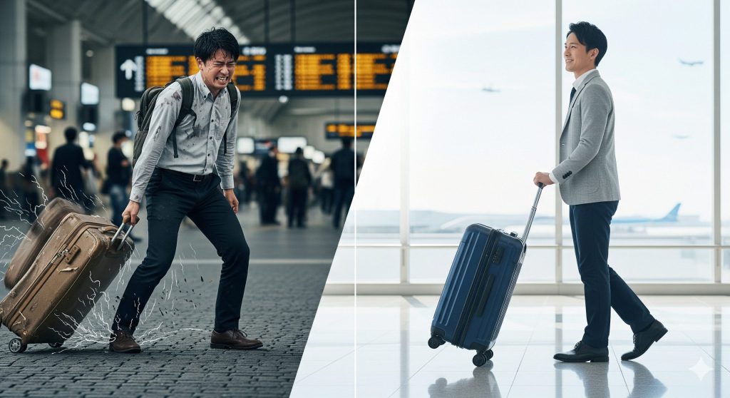 スーツ ケース うるさい 対策