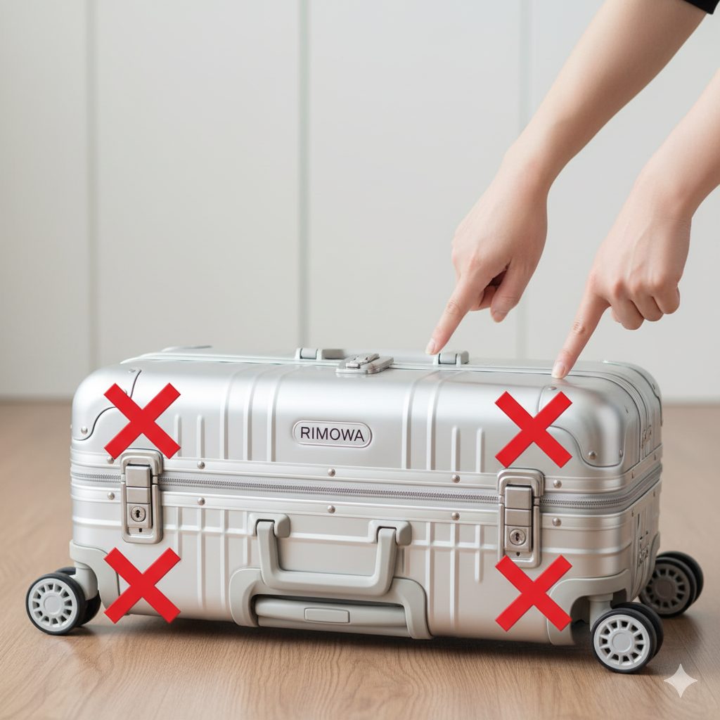 RIMOWA　73㍑　スーツケース　※ステッカー跡多数 スーツケースのシールはがし処理【RIMOWA】 | クリーニング403